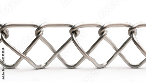 Obraz na płótnie Metal chain close up steel texture interlocked links industrial background. Generative AI w salonie