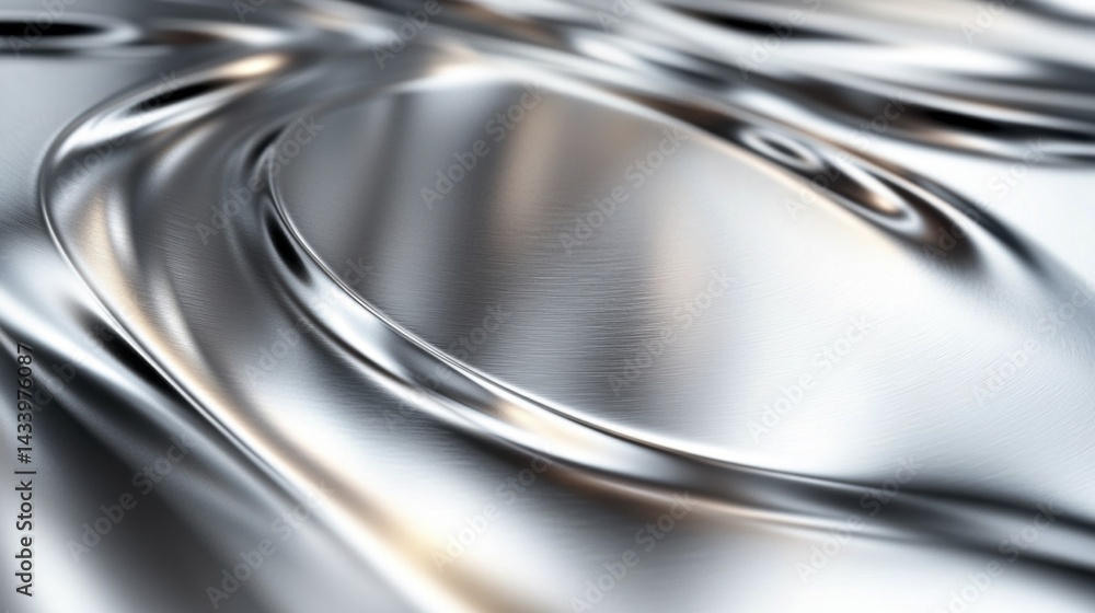 Abstract stainless steel texture isolated on white background. Generative AI