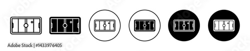 Air hockey icons. minimal vector symbol