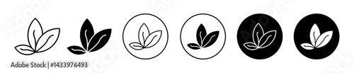 Basil icons. minimal vector symbol