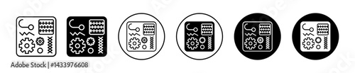 Busy board icons. minimal vector symbol
