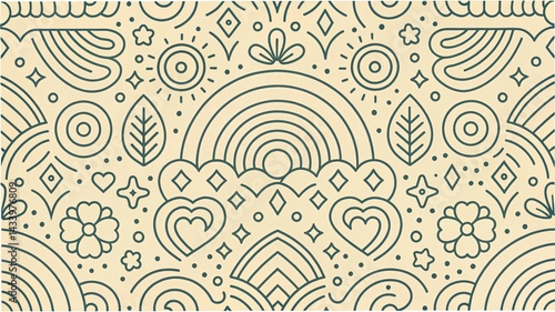 vector seamless pattern with spirals