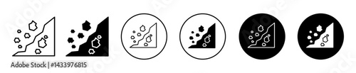 Cliff icons. minimal vector symbol