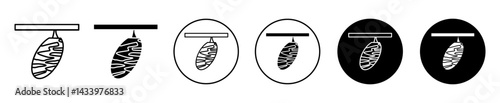 Cocoon icons. minimal vector symbol