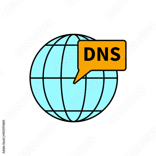 dns icons  symbol vector elements for infographic web