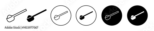 full spoon icons. minimal vector symbol