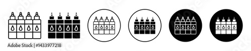 Ink cartridge icons. minimal vector symbol
