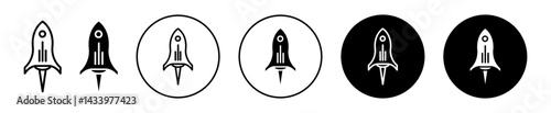 Missile icons. minimal vector symbol