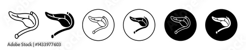 pancreas icons. minimal vector symbol
