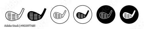 Putter icons. minimal vector symbol