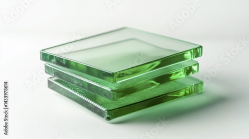 Laminated Glass Isolated on White Background. Generative AI