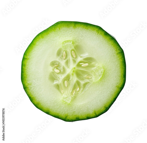 Slicing fresh cucumber kitchen food bright environment top view isolated on transparent background