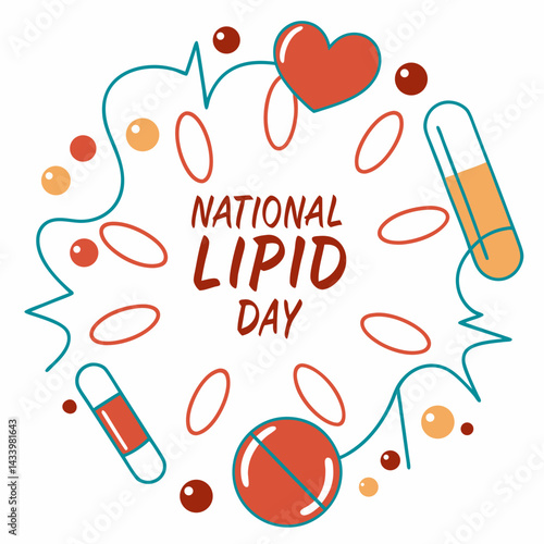 NATIONAL LIPID DAY vector illustration