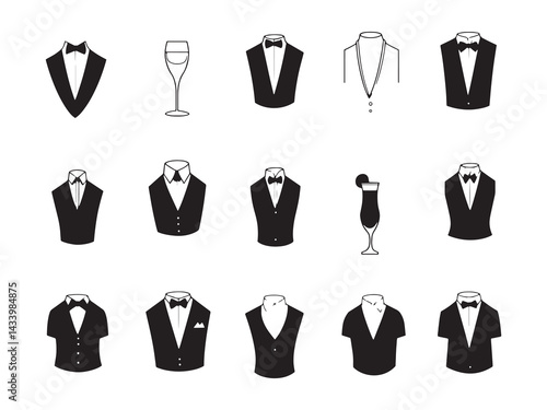 Black Tie Gala line art elegance