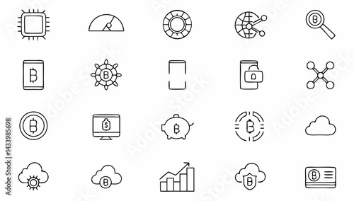 bitcoin set of web icons in line style  cryptocurr (1).eps