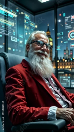 London Watchtower: Night-Shift Santa over Big Ben