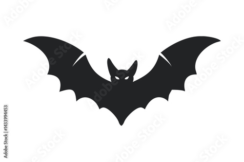 Iconic Bat Silhouette with Extended Wings