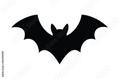 Wallpaper Mural Iconic Bat Silhouette with Extended Wings Torontodigital.ca