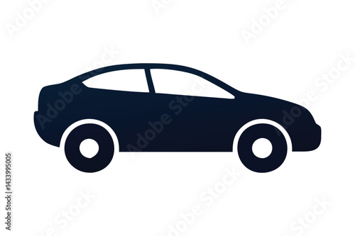 Minimalist Black Car Silhouette