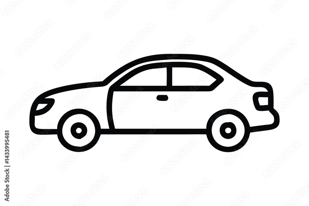 Minimalist Black Car Silhouette Minimalist Black Car Silhouette