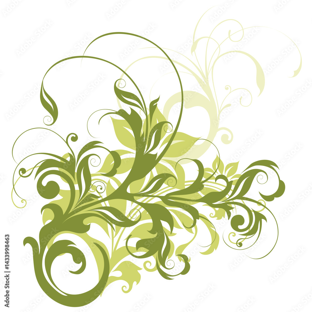 Floral pattern design of elements Floral pattern design of elements