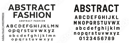 Innovative typography design featuring the theme of abstract fashion in bold black font