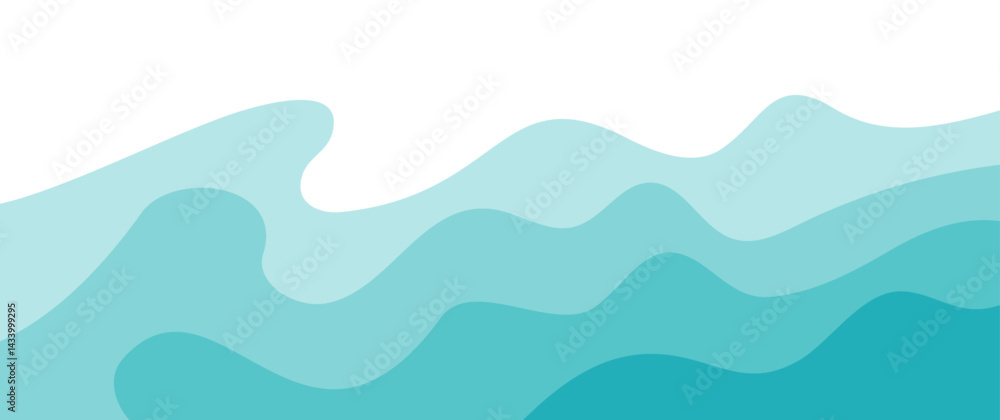 Blue sea waves vector background. Sea beach vector illustration. Summer tropical background for cover, flyer, poster, banner, social media, ads. Blue sea waves vector background. Sea beach vector illustration. Summer tropical background for cover, flyer, poster, banner, social media, ads.