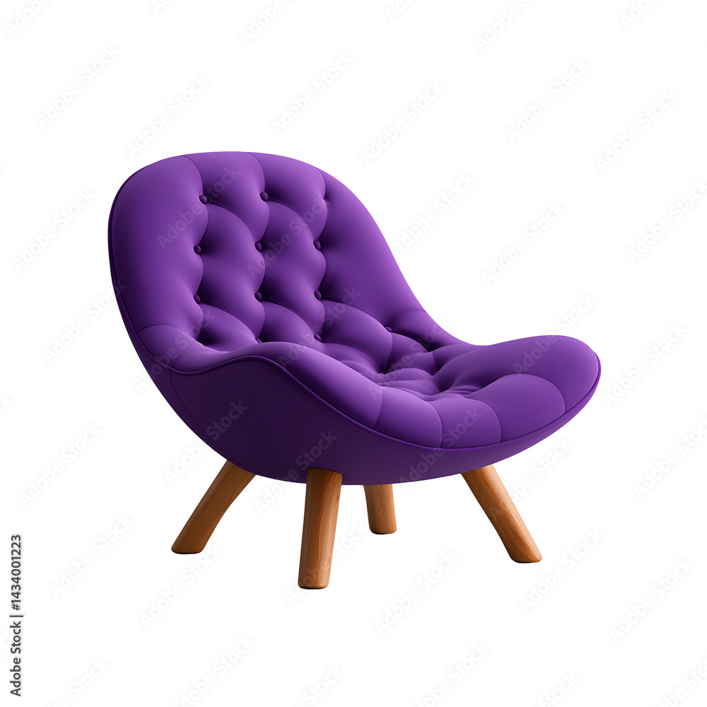 Plush tufted velvet chaise lounge chair