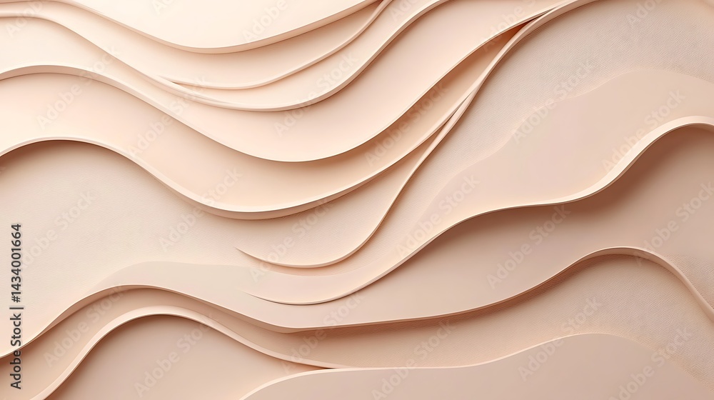 Obraz premium Beige Abstract Wave Background. (9)