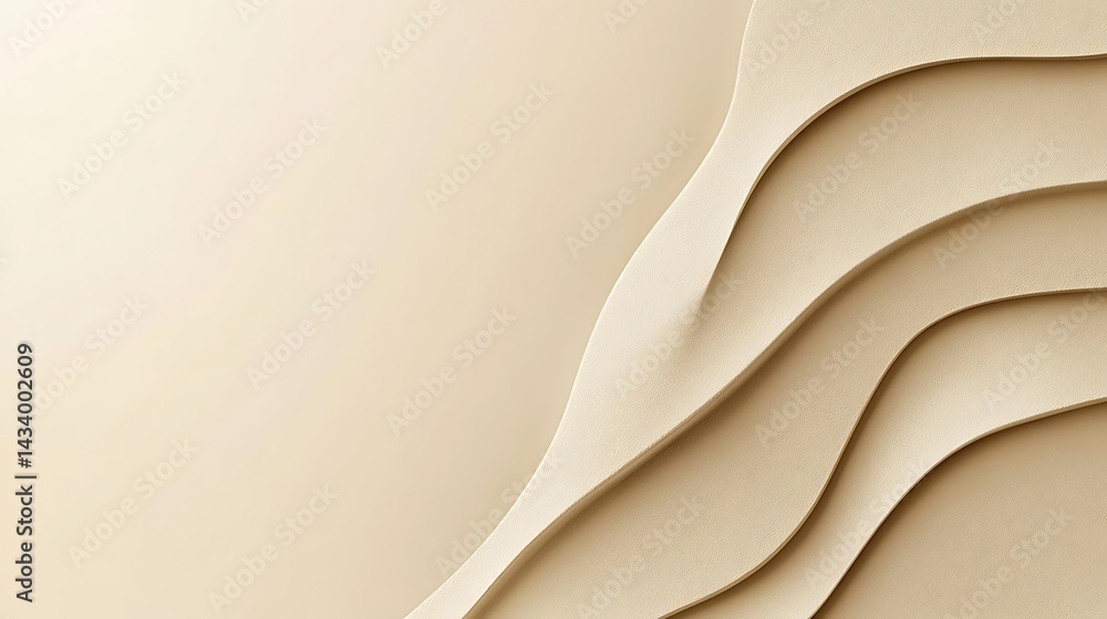 Obraz premium Beige Abstract Wave Background. (10)
