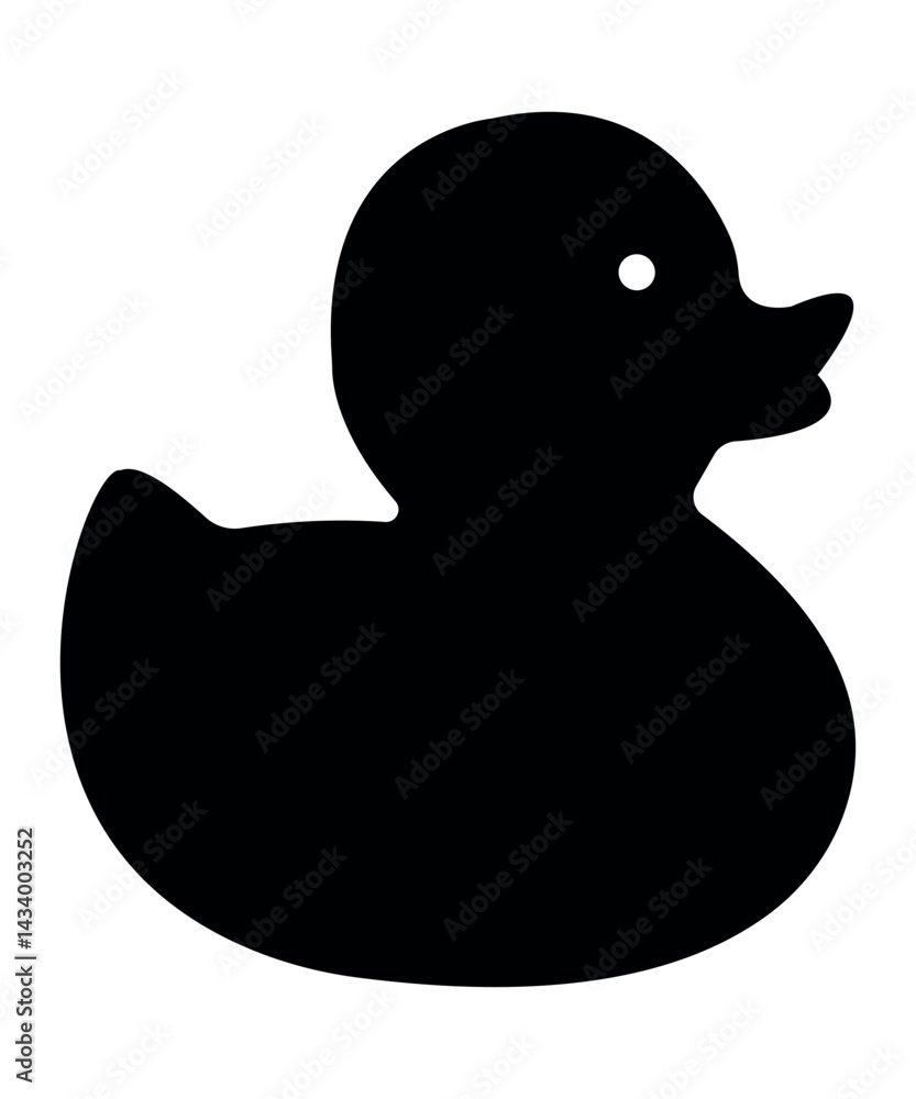Vector Duck Silhouette Icon for Farm or Nature Theme Vector Duck Silhouette Icon for Farm or Nature Theme