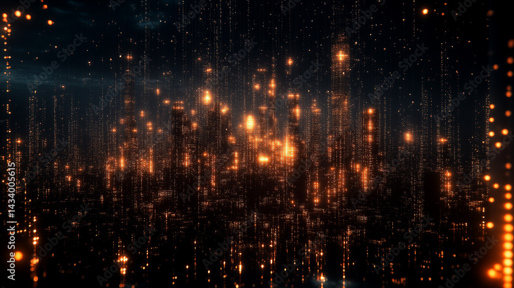 Cyber City Dreams: Digital city lights glow amidst the darkness of space, a futuristic cityscape symbolizing technological innovation and urban expansion. Cyber City Dreams: Digital city lights glow amidst the darkness of space, a futuristic cityscape symbolizing technological innovation and urban expansion.