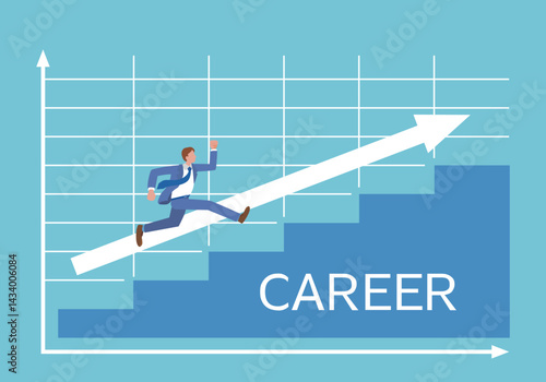 キャリアアップする男性