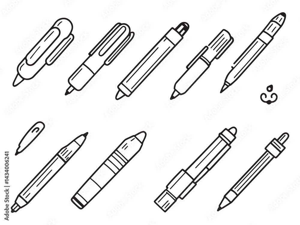 Pen line art decorative plant pattern Pen line art decorative plant pattern