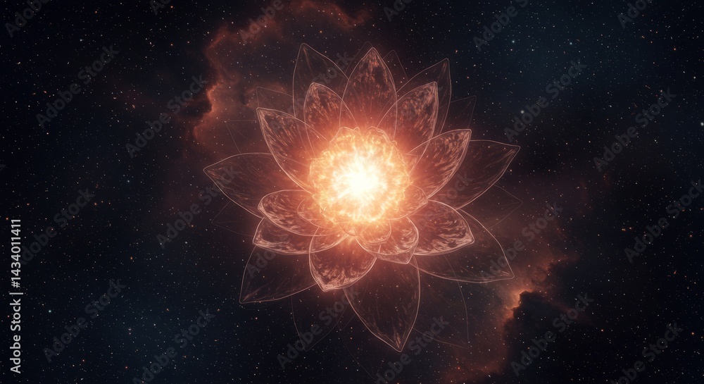 Galaxy Flower Nebula Vibrant Colors in Deep Space Galaxy Flower Nebula Vibrant Colors in Deep Space