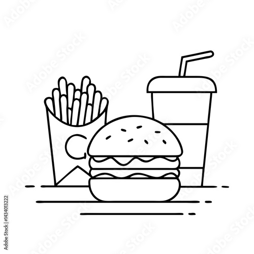 fast food icon, fast food vector illustration-simple illustration of fast food, perfect for fast food logos and icons