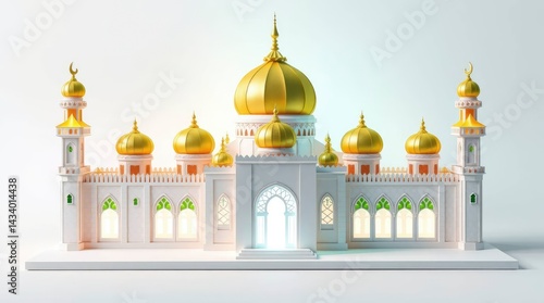 Wallpaper Mural Detailed Building Model with Golden Domes and Light Torontodigital.ca