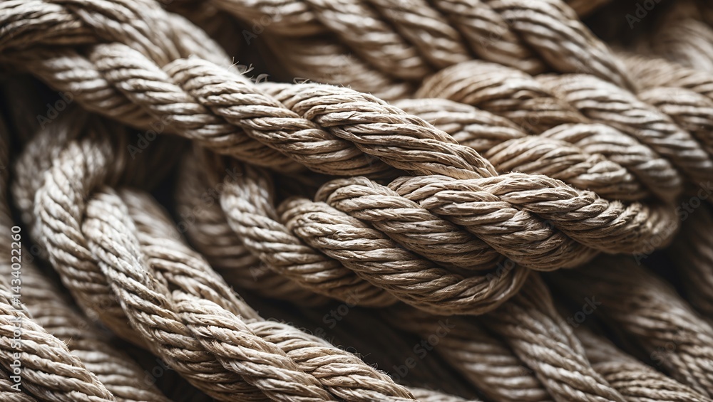 Intimate close-up of strong textured rope Intimate close-up of strong textured rope