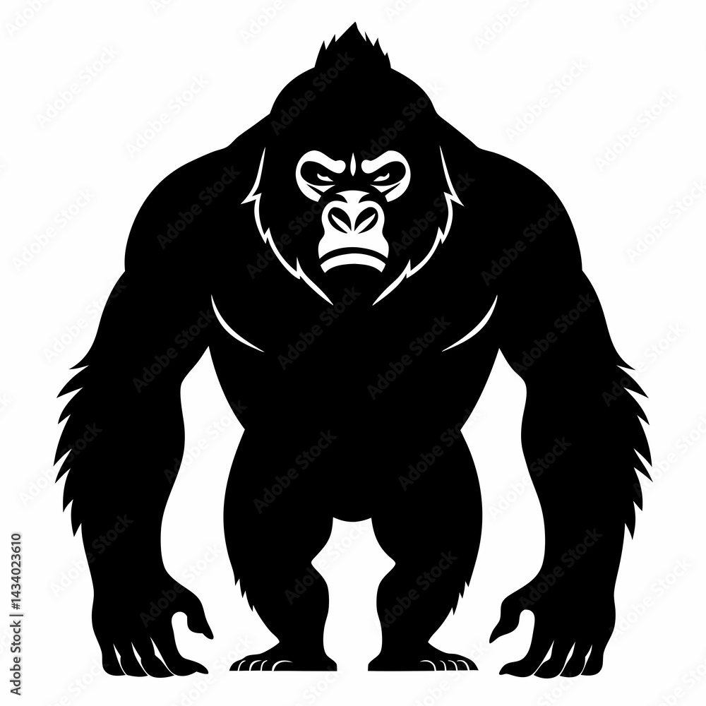 Fototapeta premium Strong Gorilla Silhouette Icon