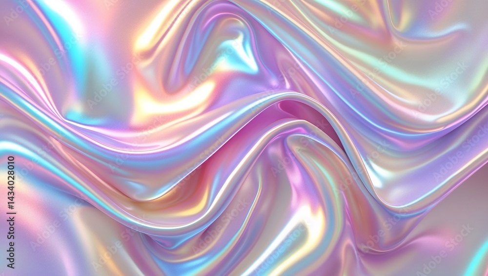 Obraz premium Iridescent rainbow foil holographic marble background design