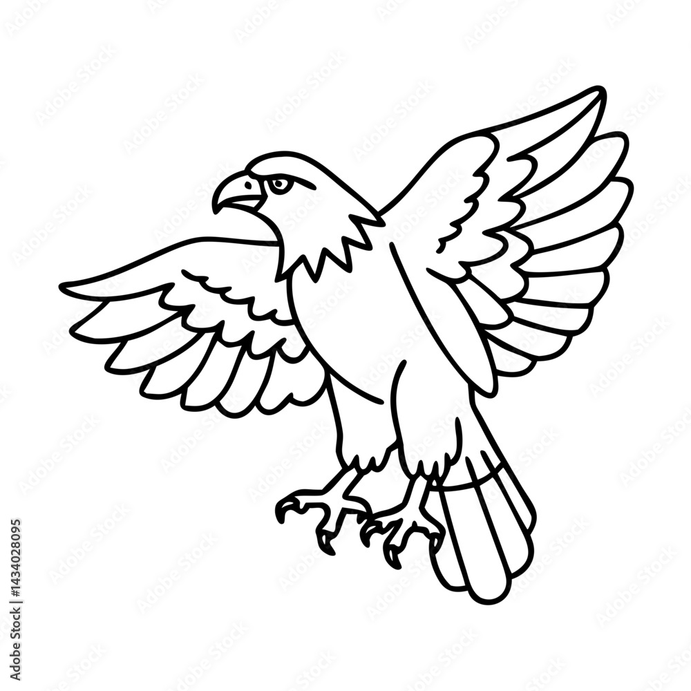 Obraz premium hawk icon, hawk vector illustration-simple illustration of hawk, perfect for hawk logos and icons