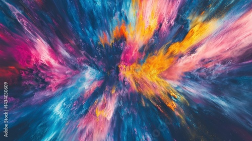 Vibrant Color Powder Explosion Abstract Art Background
