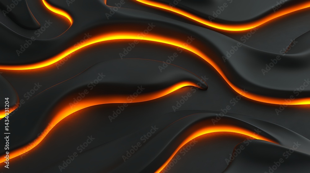Obraz premium Glowing Lava Abstract Texture. (1)