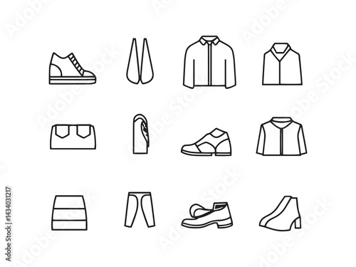 Personal Stylist line art fashion sketch