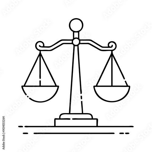 judicial scales icon, judicial scales vector illustration-simple illustration of judicial scales, perfect for judicial scales logos and icons