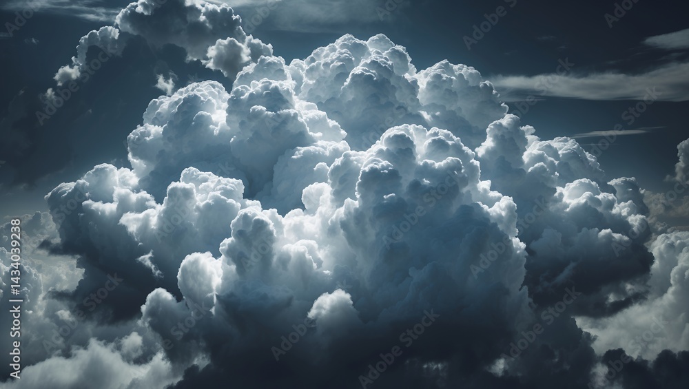 Naklejka premium Mesmerizing cloud formation against dark backdrop