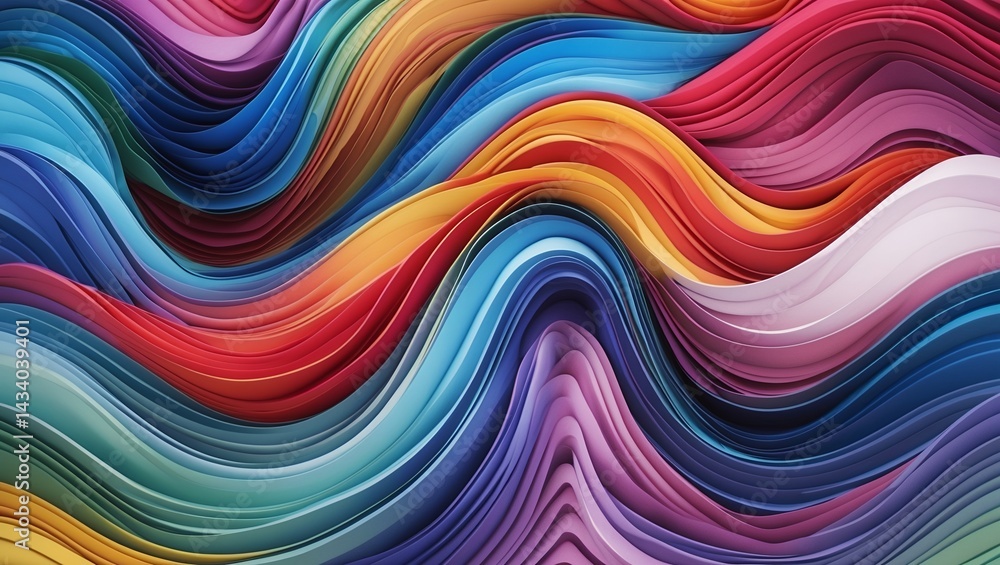 Mesmerizing dynamic waves of intertwining color Mesmerizing dynamic waves of intertwining color
