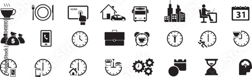 Drinking Coffee, Daily Routine, Invitation to Hang Out – Vector Set for Social Media, Marketing & Cafe editable vector 