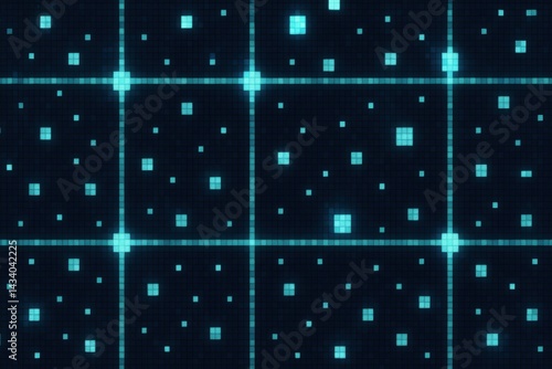 Obraz na płótnie High Fidelity Pixel Tech Pattern for Digital Design and Graphic Composition w salonie