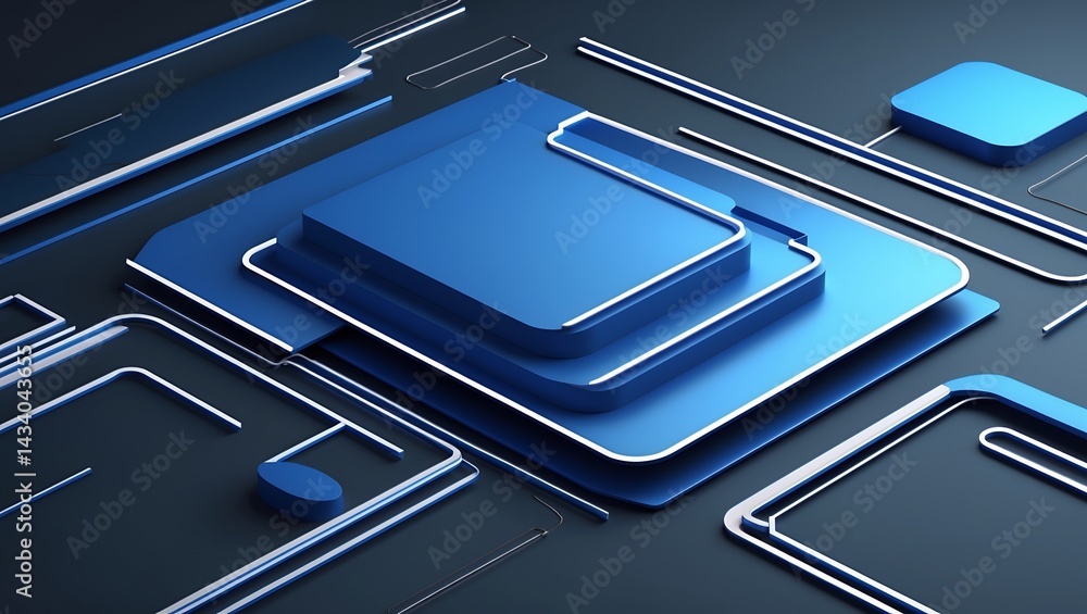 Modern abstract blue technology background with light effects Modern abstract blue technology background with light effects